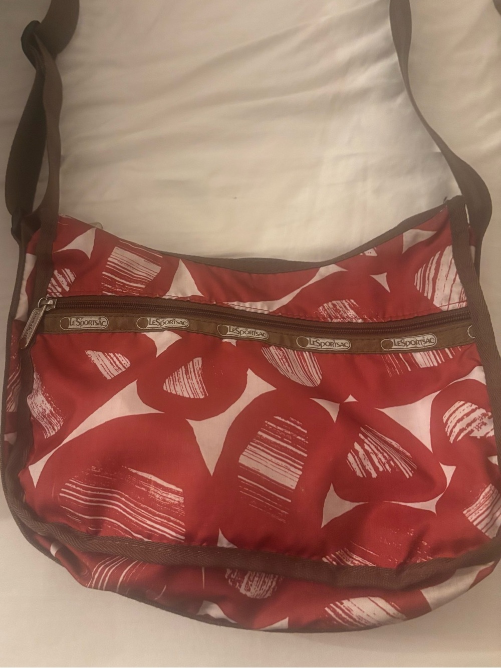 LeSportsac Red Patterned Shoulder Bag